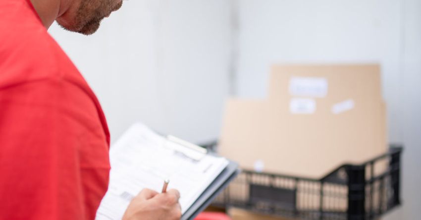 Audit - Man in Red T-shirt Holding White Printer Paper